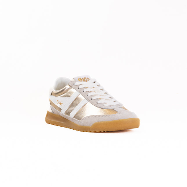 Gola Firefly Metallic Sneakers (Women's) - Gold/Off White