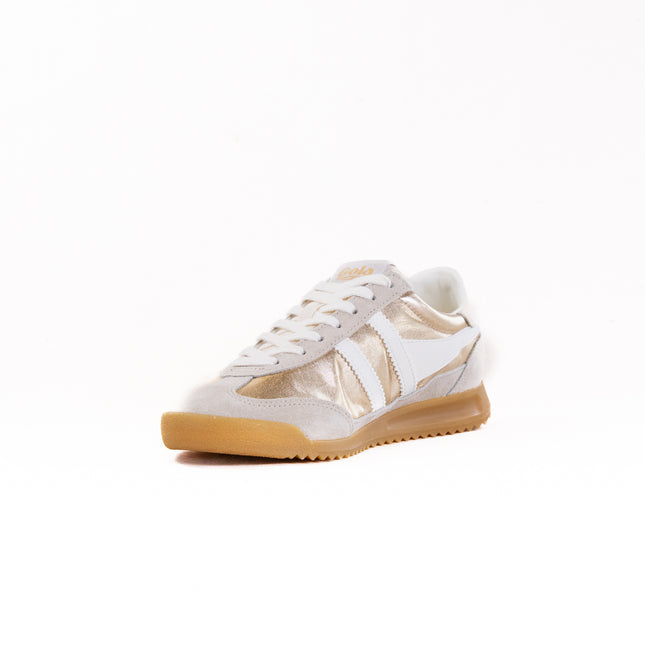 Gola Firefly Metallic Sneakers (Women's) - Gold/Off White
