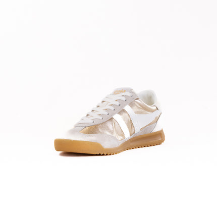 Gola Firefly Metallic Sneakers (Women's) - Gold/Off White