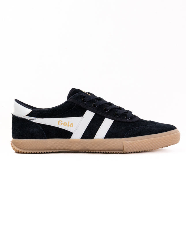 Gola Classics Men's Badminton Suede Plimsoll Sneakers (Men's) - Black/Off White/Gum