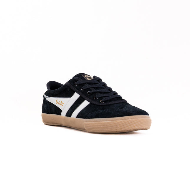 Gola Classics Men's Badminton Suede Plimsoll Sneakers (Men's) - Black/Off White/Gum