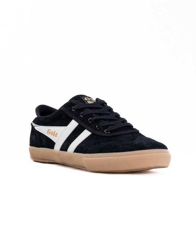 Gola Classics Men's Badminton Suede Plimsoll Sneakers (Men's) - Black/Off White/Gum