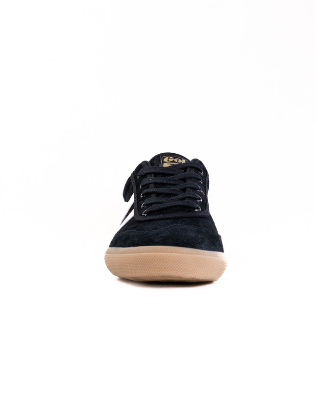 Gola Classics Men's Badminton Suede Plimsoll Sneakers (Men's) - Black/Off White/Gum
