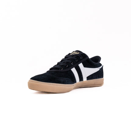 Gola Classics Men's Badminton Suede Plimsoll Sneakers (Men's) - Black/Off White/Gum