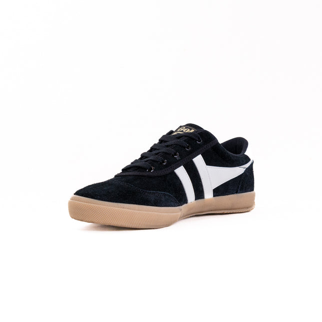 Gola Classics Men's Badminton Suede Plimsoll Sneakers (Men's) - Black/Off White/Gum