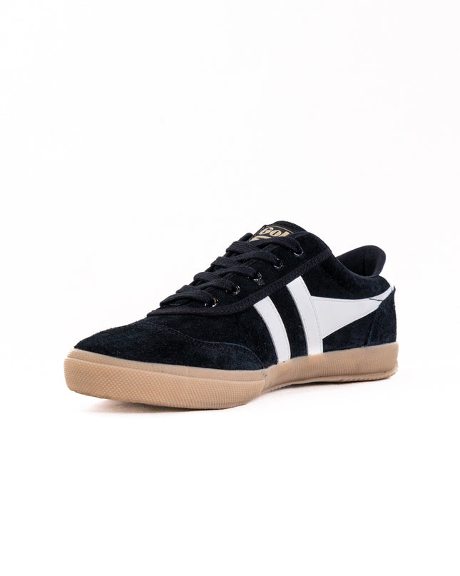 Gola Classics Men's Badminton Suede Plimsoll Sneakers (Men's) - Black/Off White/Gum