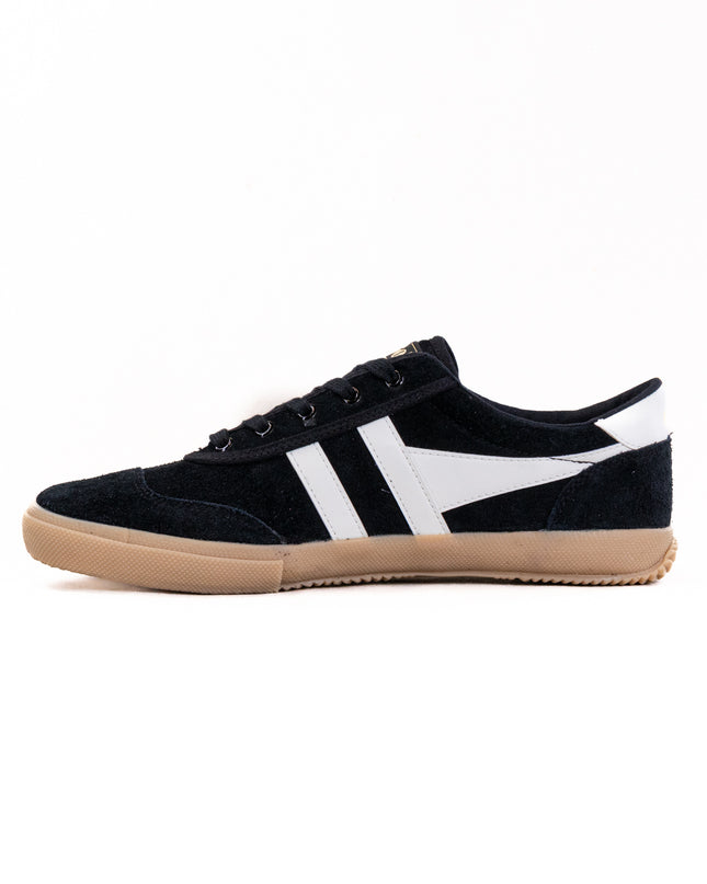 Gola Classics Men's Badminton Suede Plimsoll Sneakers (Men's) - Black/Off White/Gum