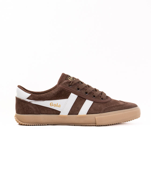 Gola Badminton Suede Plimsolls Sneakers (Women's) - Dark Brown/Off White