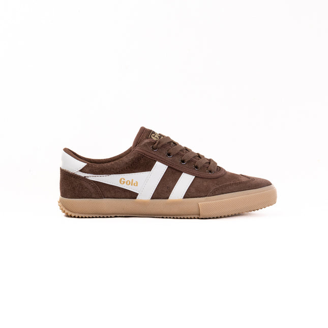 Gola Badminton Suede Plimsolls Sneakers (Women's) - Dark Brown/Off White