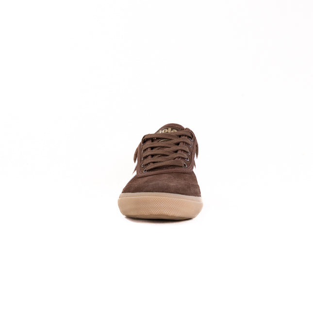 Gola Badminton Suede Plimsolls Sneakers (Women's) - Dark Brown/Off White