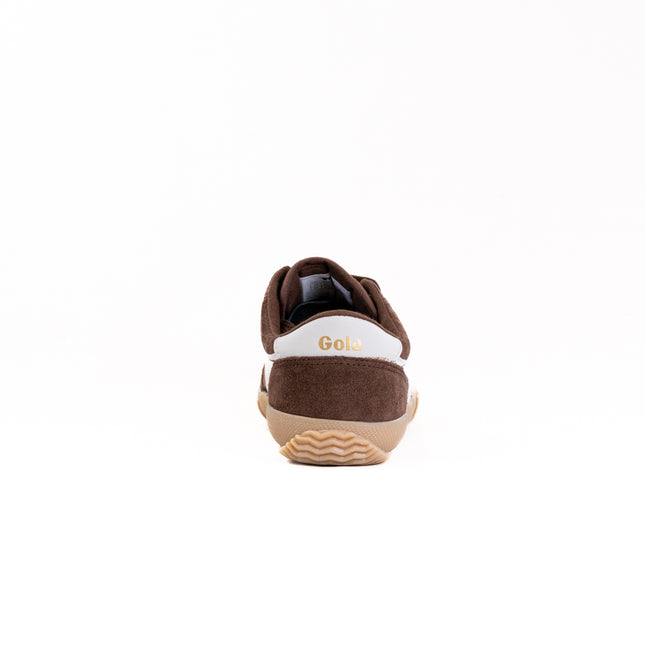 Gola Badminton Suede Plimsolls Sneakers (Women's) - Dark Brown/Off White