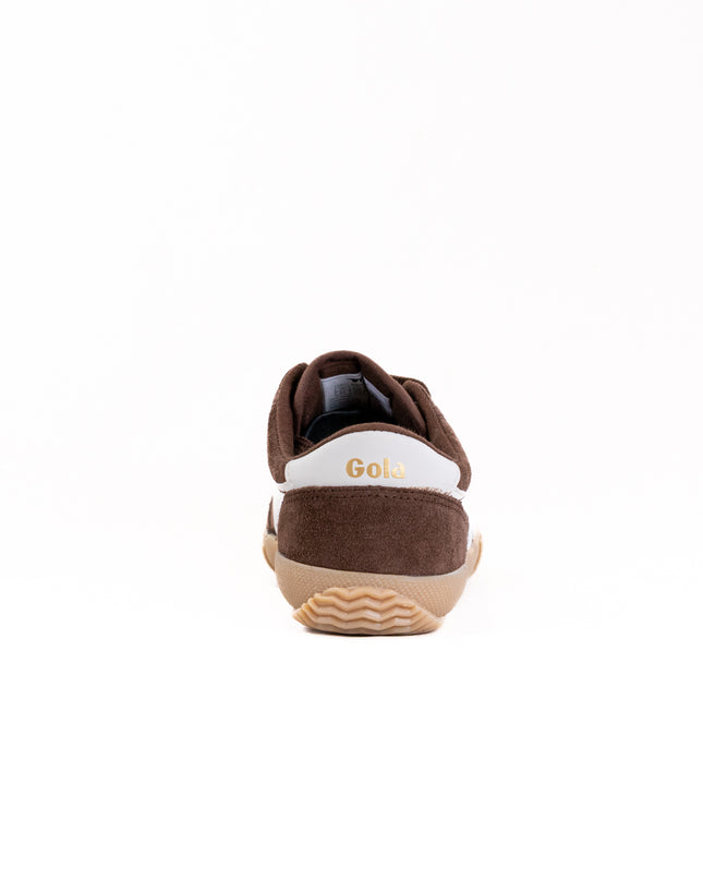 Gola Badminton Suede Plimsolls Sneakers (Women's) - Dark Brown/Off White