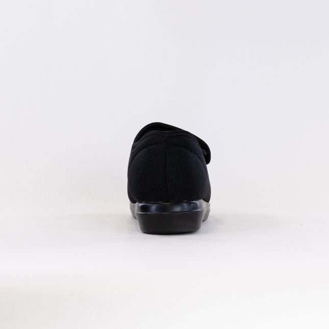 Propet Cush N Foot Recovery Slipper (Women's) - Black Stretch