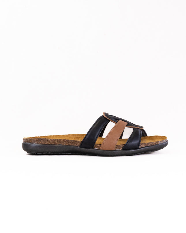 Naot Liv (Women's) - Jet Black Leather/Latte Combi