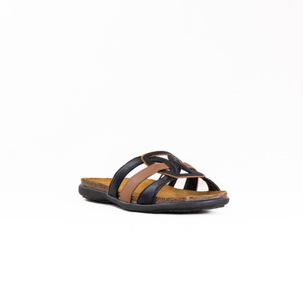 Naot Liv (Women's) - Jet Black Leather/Latte Combi