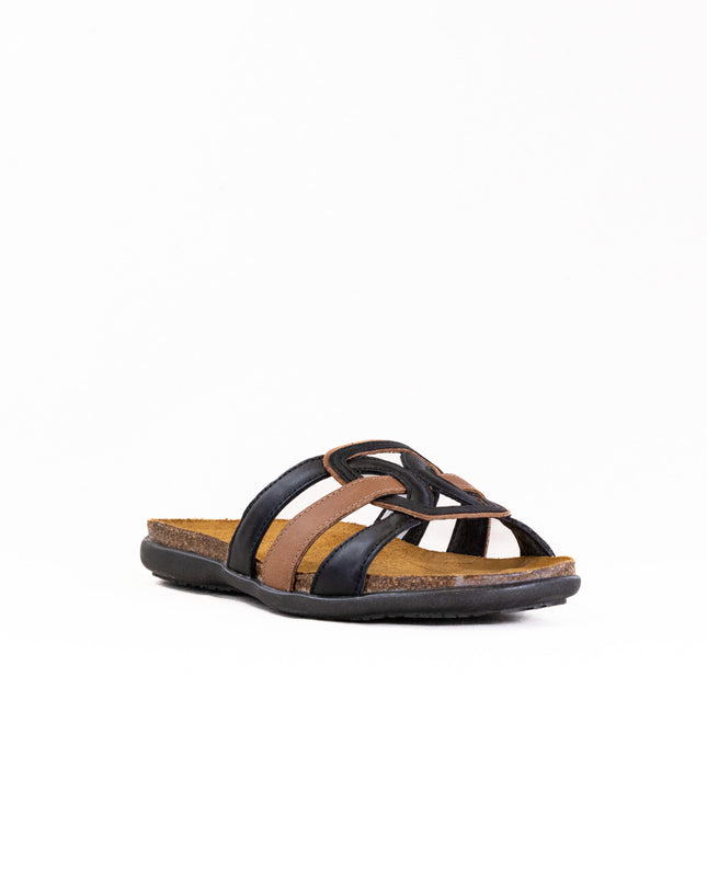 Naot Liv (Women's) - Jet Black Leather/Latte Combi