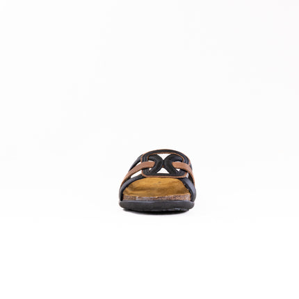 Naot Liv (Women's) - Jet Black Leather/Latte Combi