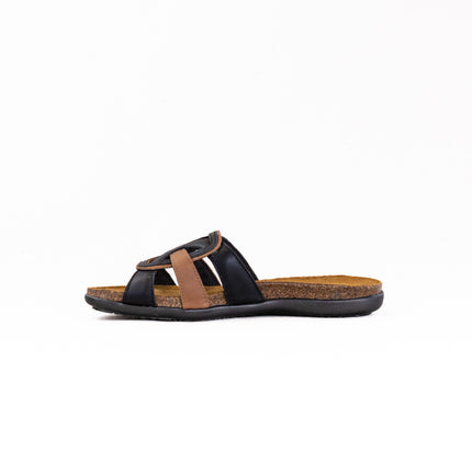 Naot Liv (Women's) - Jet Black Leather/Latte Combi