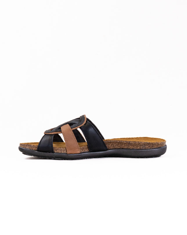 Naot Liv (Women's) - Jet Black Leather/Latte Combi