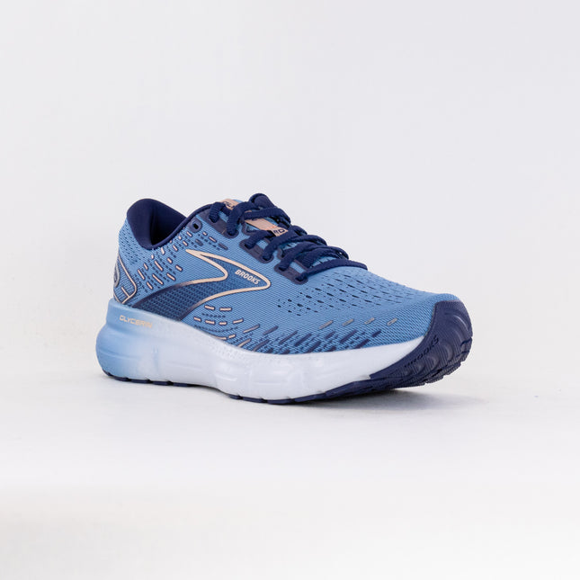 Brooks Glycerin 20 (Women's) - Blissful Blue/Peach/White