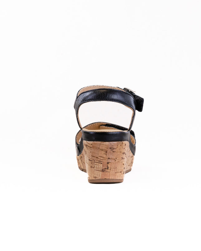 Samuel Hubbard Portola Two Trap Wedge Sandal (Women's) - Black Leather