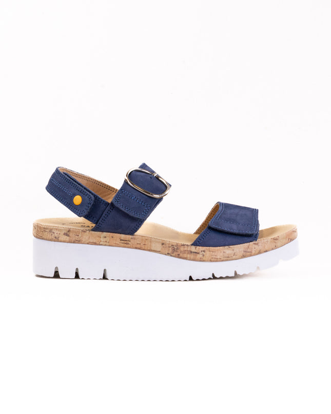 Samuel Hubbard Portola Two Strap Sandal (Women's) - Blue Nubuck