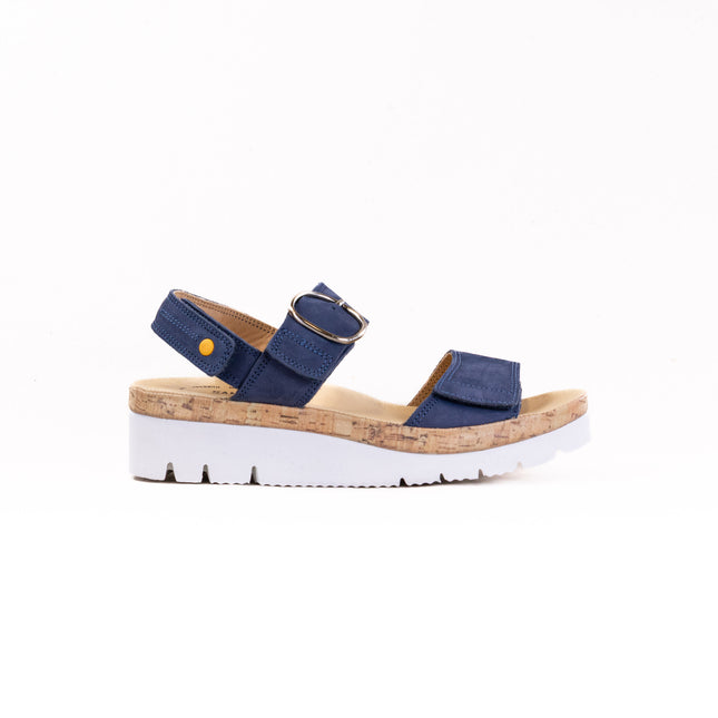 Samuel Hubbard Portola Two Strap Sandal (Women's) - Blue Nubuck