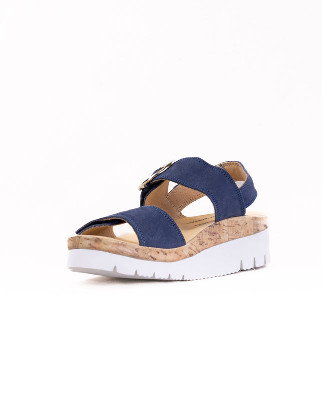 Samuel Hubbard Portola Two Strap Sandal (Women's) - Blue Nubuck