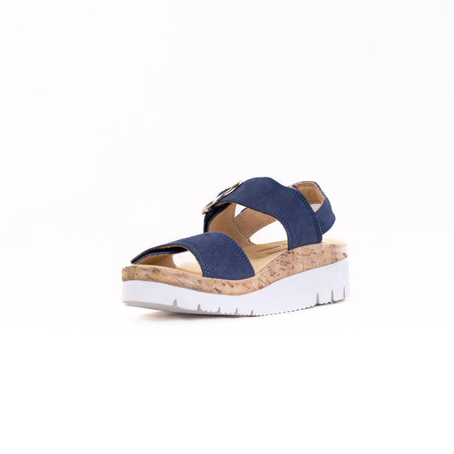 Samuel Hubbard Portola Two Strap Sandal (Women's) - Blue Nubuck