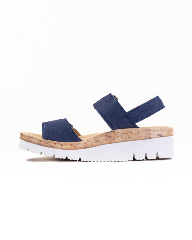 Samuel Hubbard Portola Two Strap Sandal (Women's) - Blue Nubuck