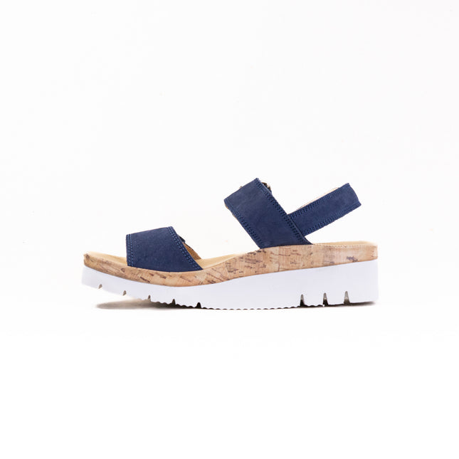 Samuel Hubbard Portola Two Strap Sandal (Women's) - Blue Nubuck