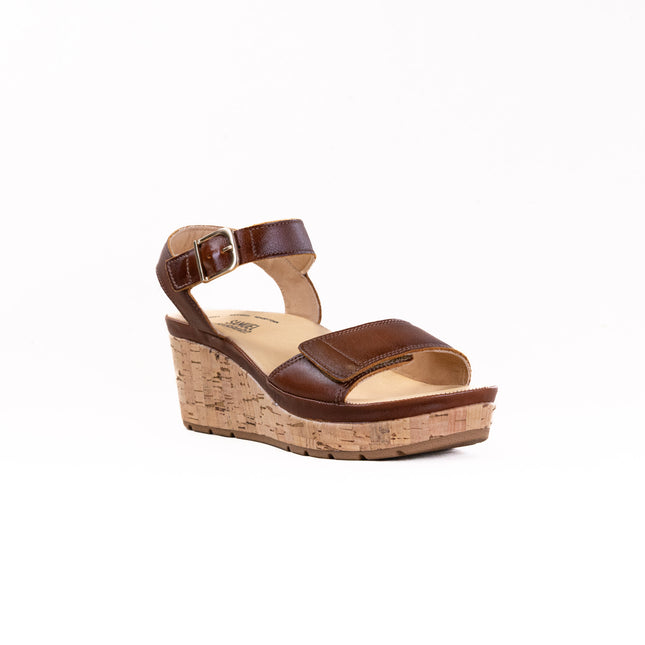 Samuel Hubbard Portola Two Trap Wedge Sandal (Women's) - Cognac Leather