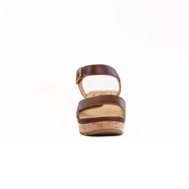 Samuel Hubbard Portola Two Trap Wedge Sandal (Women's) - Cognac Leather