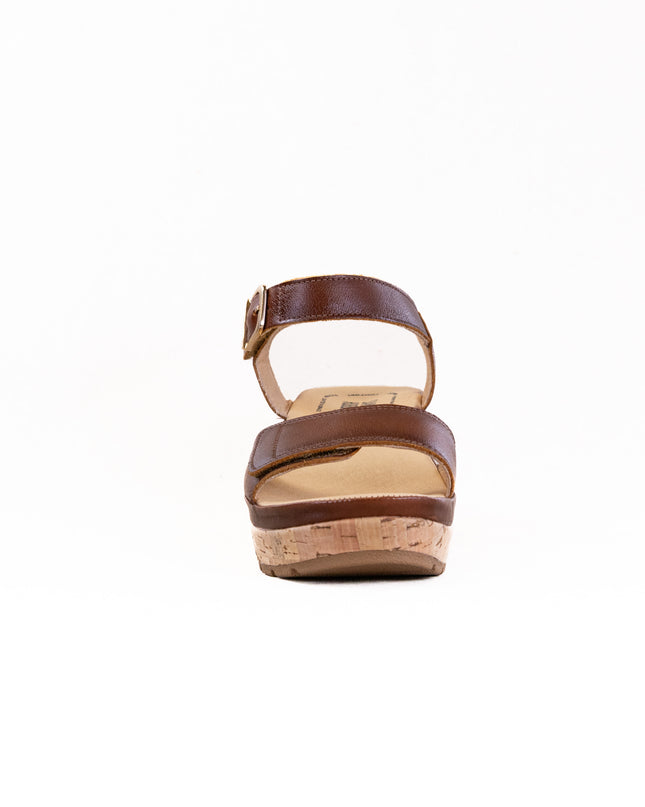 Samuel Hubbard Portola Two Trap Wedge Sandal (Women's) - Cognac Leather