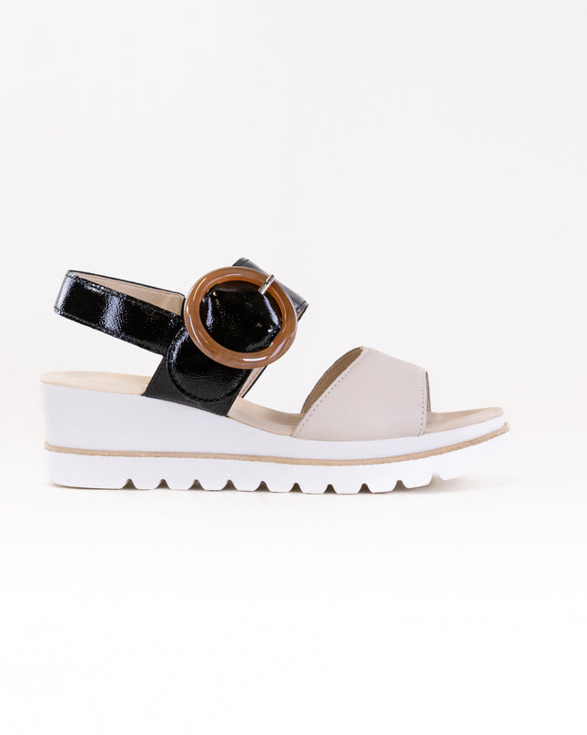 Gabor 64.645 Sandal (Women's) - Creme/Schwarz
