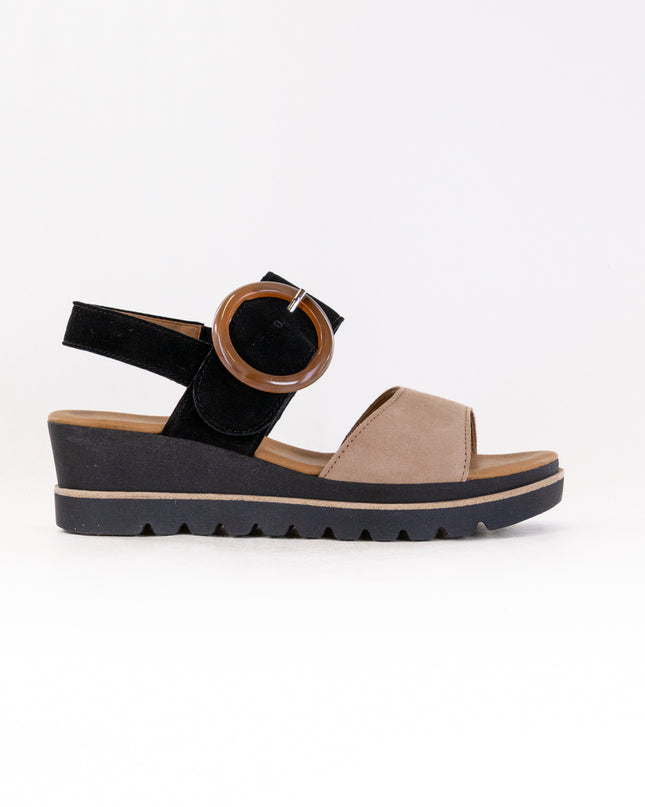 Gabor 64.645 Sandal (Women's) - Caramel/Black