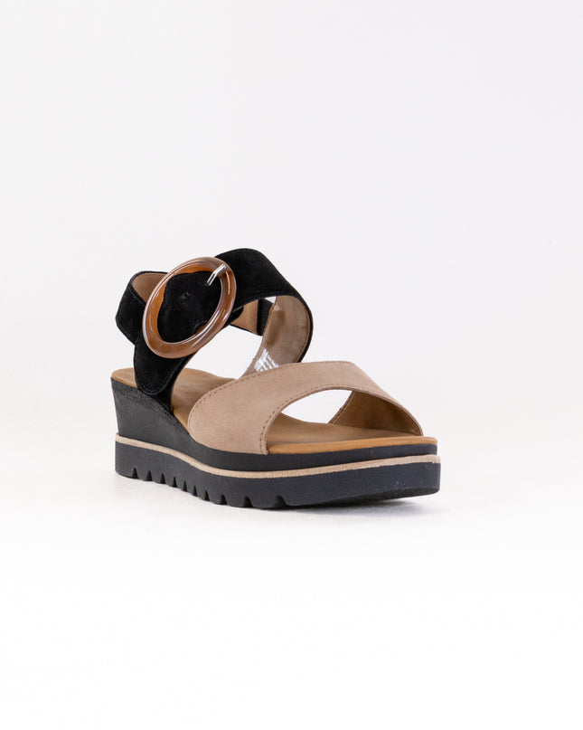 Gabor 64.645 Sandal (Women's) - Caramel/Black