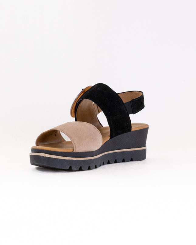 Gabor 64.645 Sandal (Women's) - Caramel/Black
