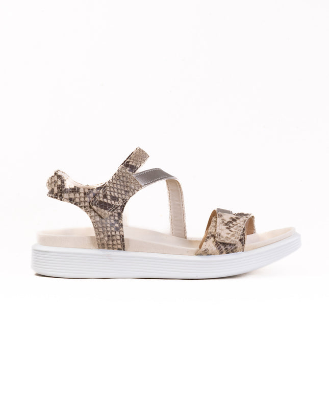ECCO Soft Sandal (Women's) - Python/Pure Cashmere Metallic
