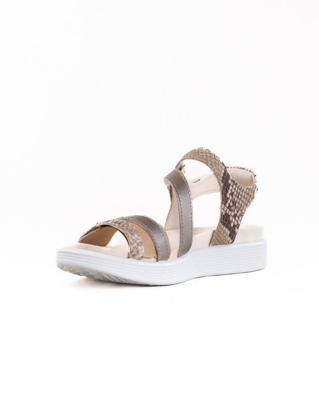 ECCO Soft Sandal (Women's) - Python/Pure Cashmere Metallic