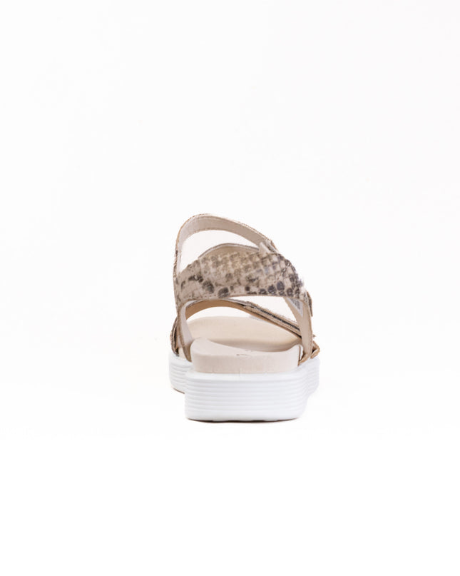 ECCO Soft Sandal (Women's) - Python/Pure Cashmere Metallic