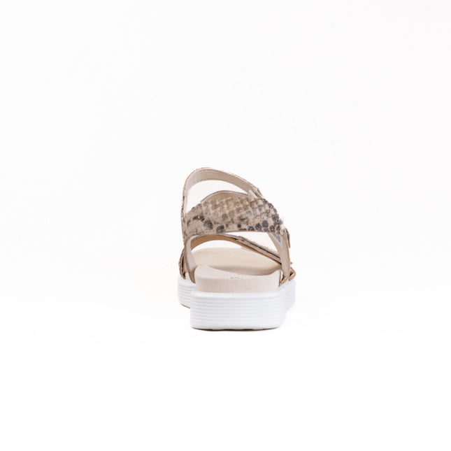 ECCO Soft Sandal (Women's) - Python/Pure Cashmere Metallic