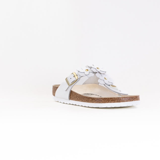 Birkenstock Gizeh Flower (Women's) - White Leather