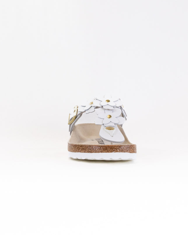 Birkenstock Gizeh Flower (Women's) - White Leather