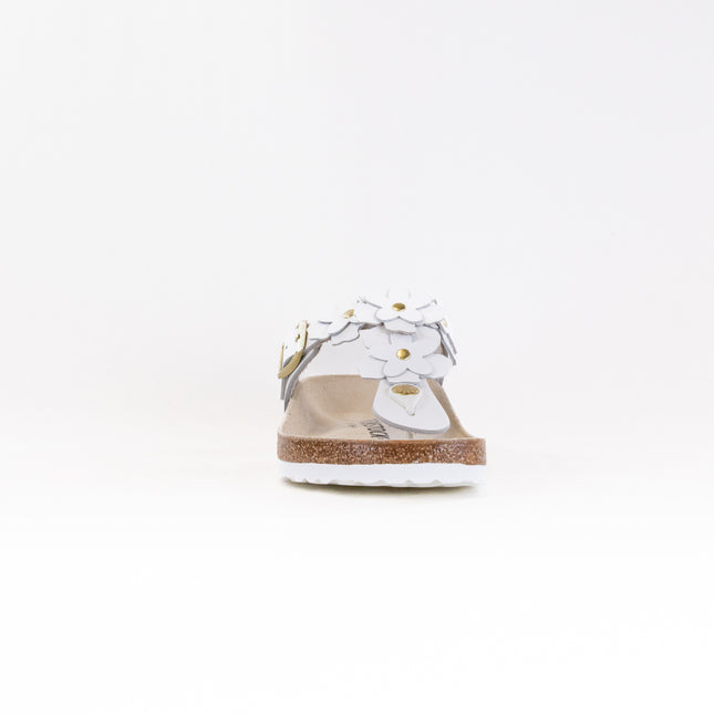 Birkenstock Gizeh Flower (Women's) - White Leather