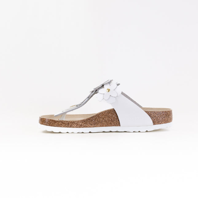 Birkenstock Gizeh Flower (Women's) - White Leather