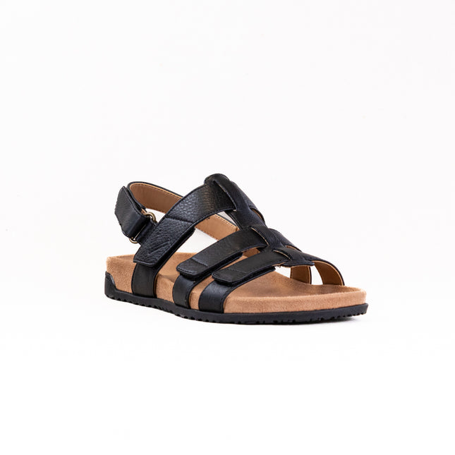 Vionic Eureka Strappy Sandal (Women's) - Black Leather