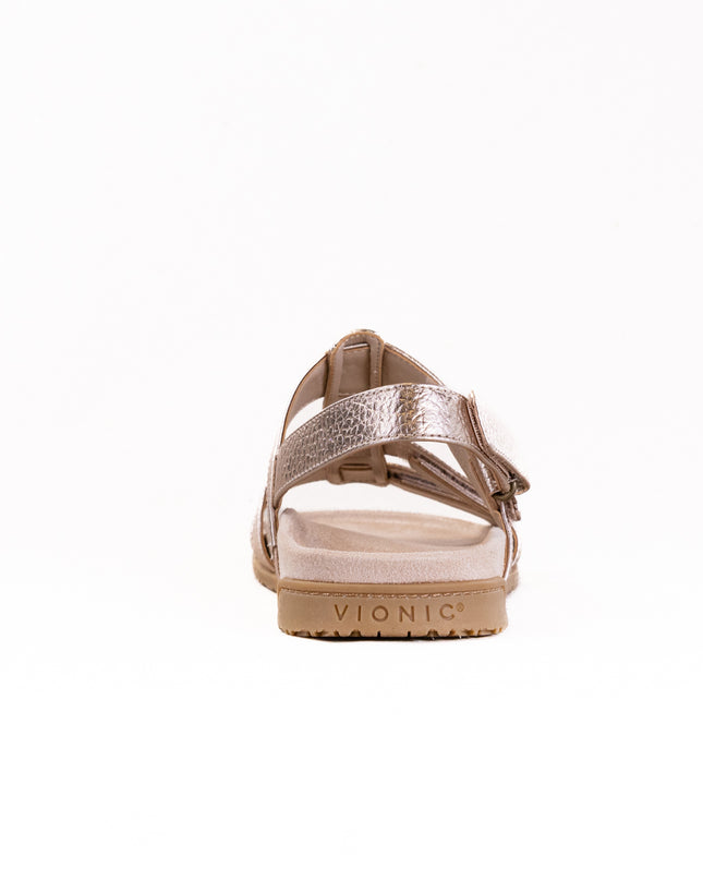 Vionic Eureka Strappy Sandal (Women's) - Bronze Leather