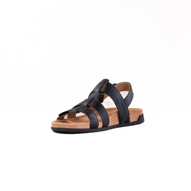 Vionic Eureka Strappy Sandal (Women's) - Black Leather