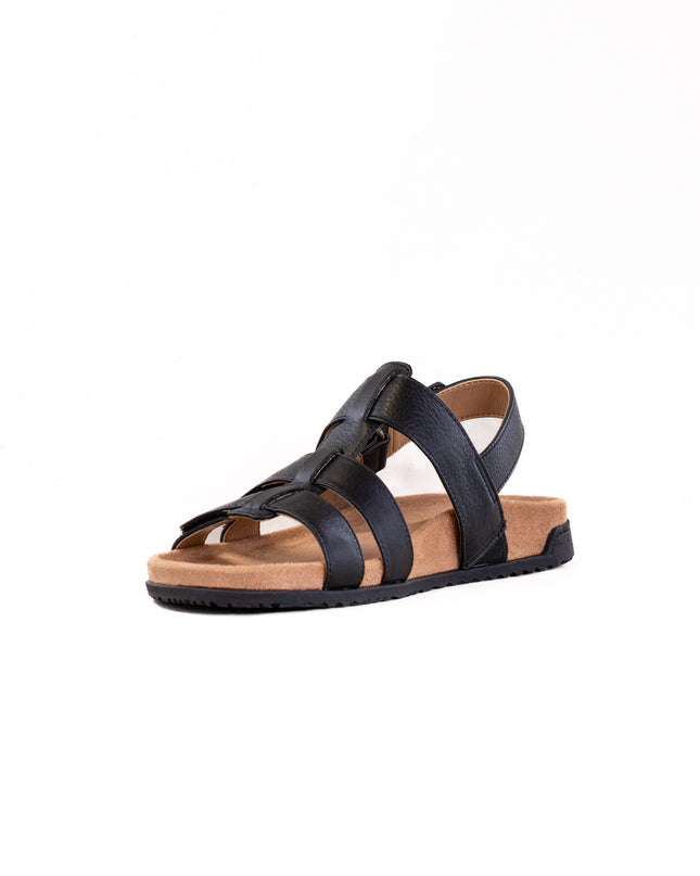 Vionic Eureka Strappy Sandal (Women's) - Black Leather